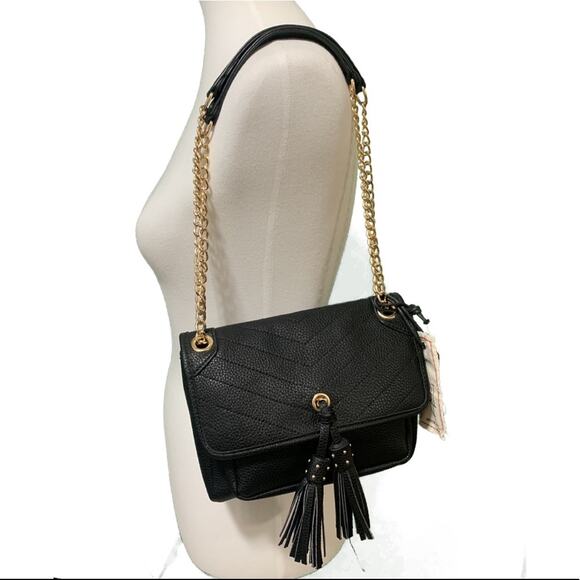 Like Dreams Black Faux Leather Chain Purse - Picture 1 of 5